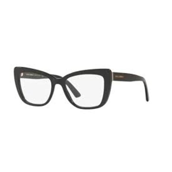 Dolce & Gabbana DG 3308 501 Black Cat Eye Eyeglasses Frame 53-16-145 - Picture 2 of 9